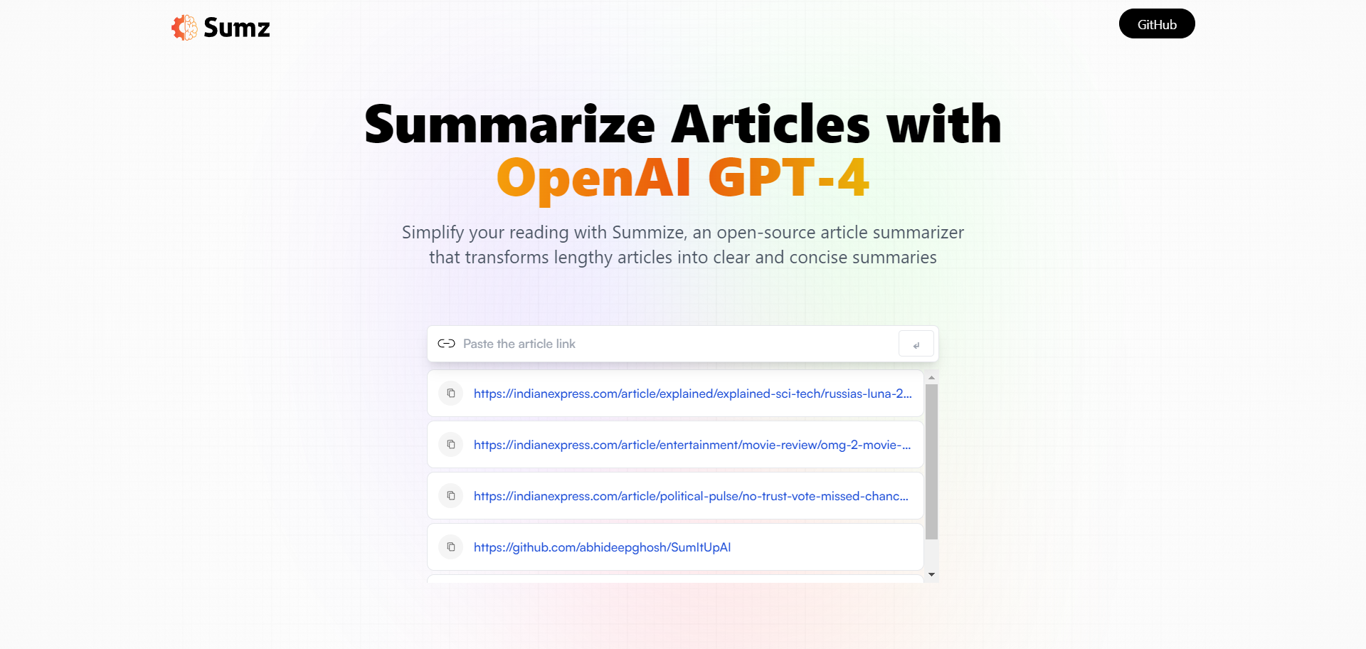 SumItUpAI - Summarize It Up Using AI (React.js And Redux.js)